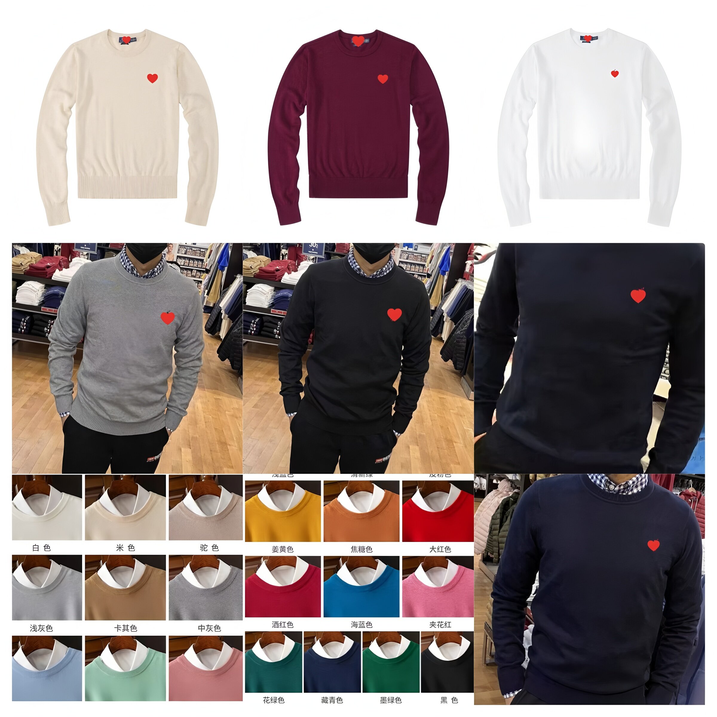 Luxury Wool Men's Sweaters Designer Soft Sweater Knitted Wear Pullover Letter USA Brand
