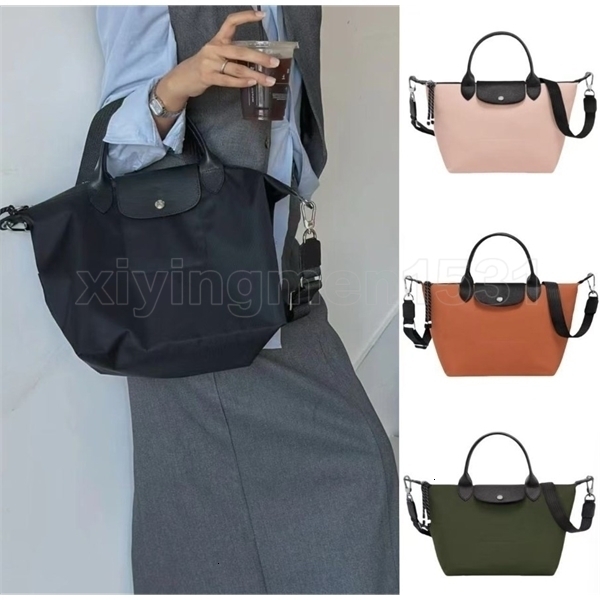 French longly champes Nylon ENERGY Nylon Zipper Crossbody Bag Large Capacity Bag