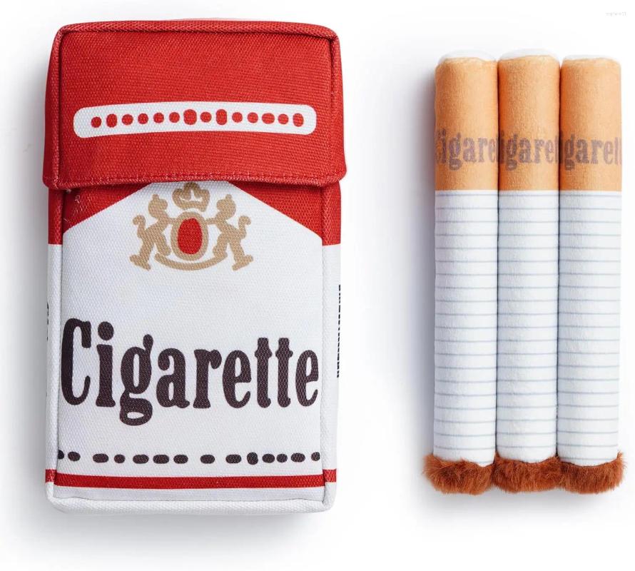 free shipping Update Funny Interactive Plush Dog Toys Creative Giggles Chewing Toy Cigaret Box Pet Gifts