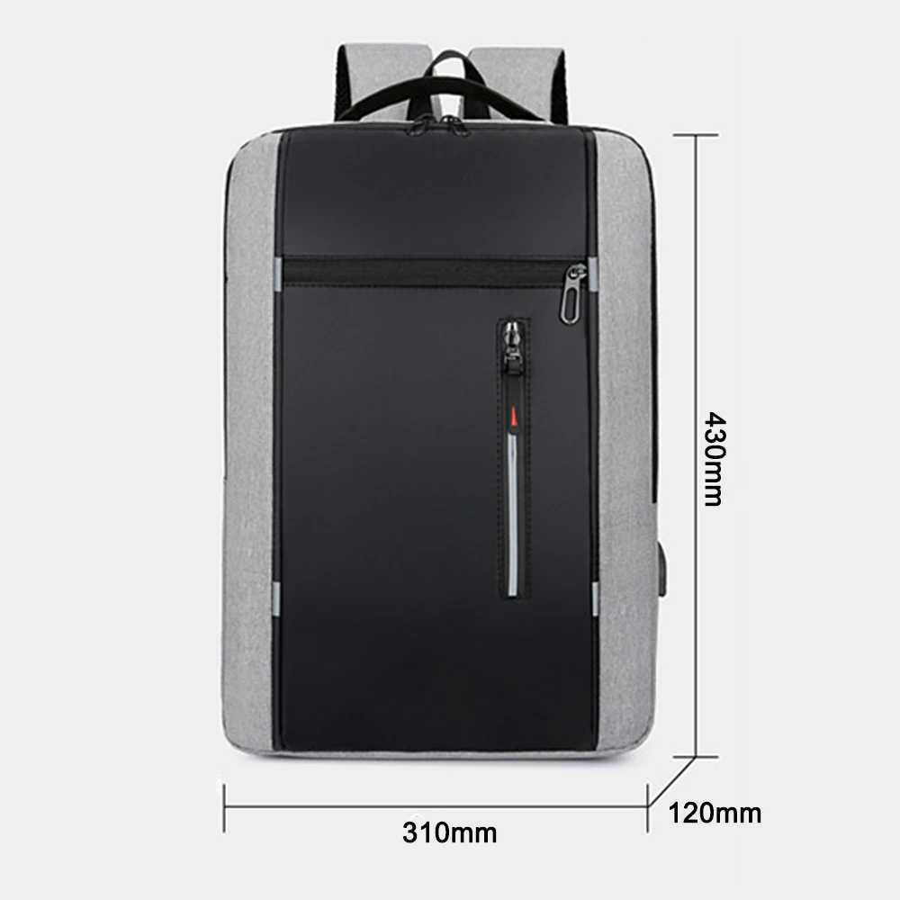 Portable Backpack Camping Travel Bag Business Daypack with USB Charging Port Fit 15.6 Inch Laptops for Men WomenC250407