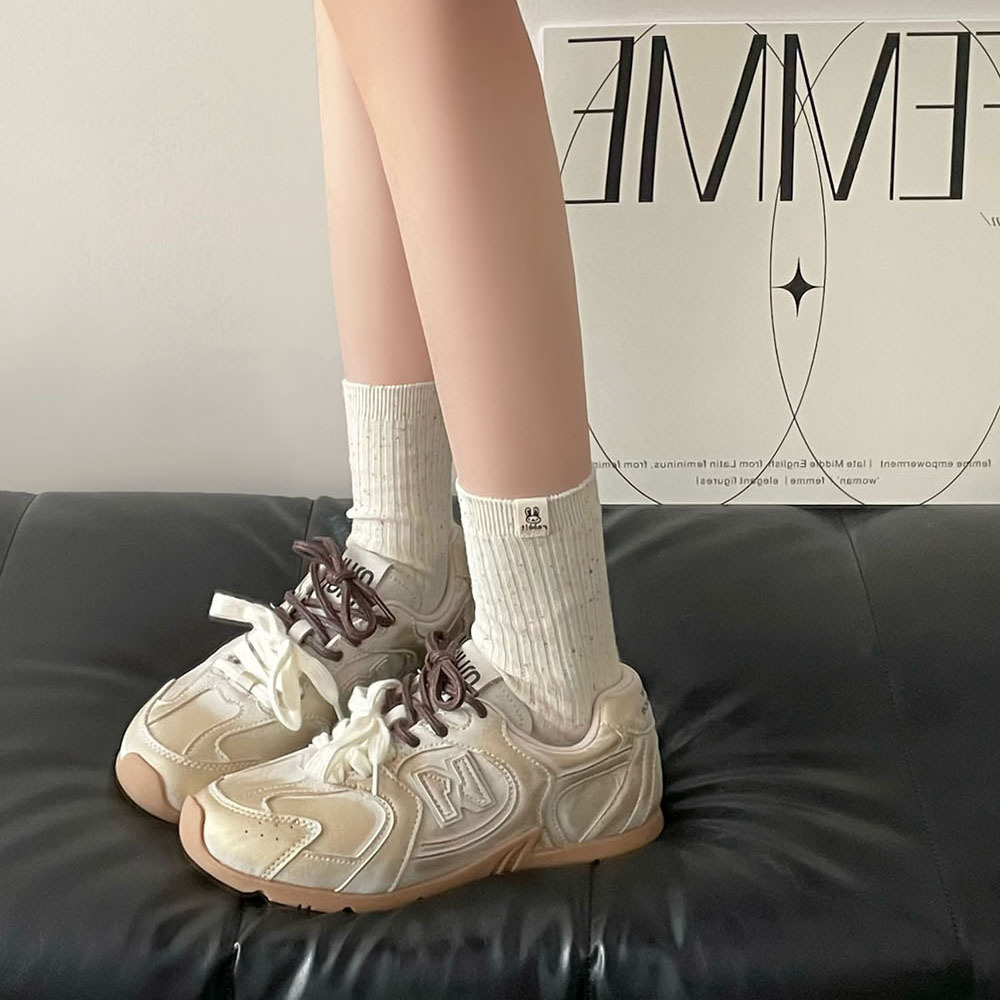 designer shoes new Retro distressed German training shoes women's sneakers all-match lace-up casual shoes flat sneakers