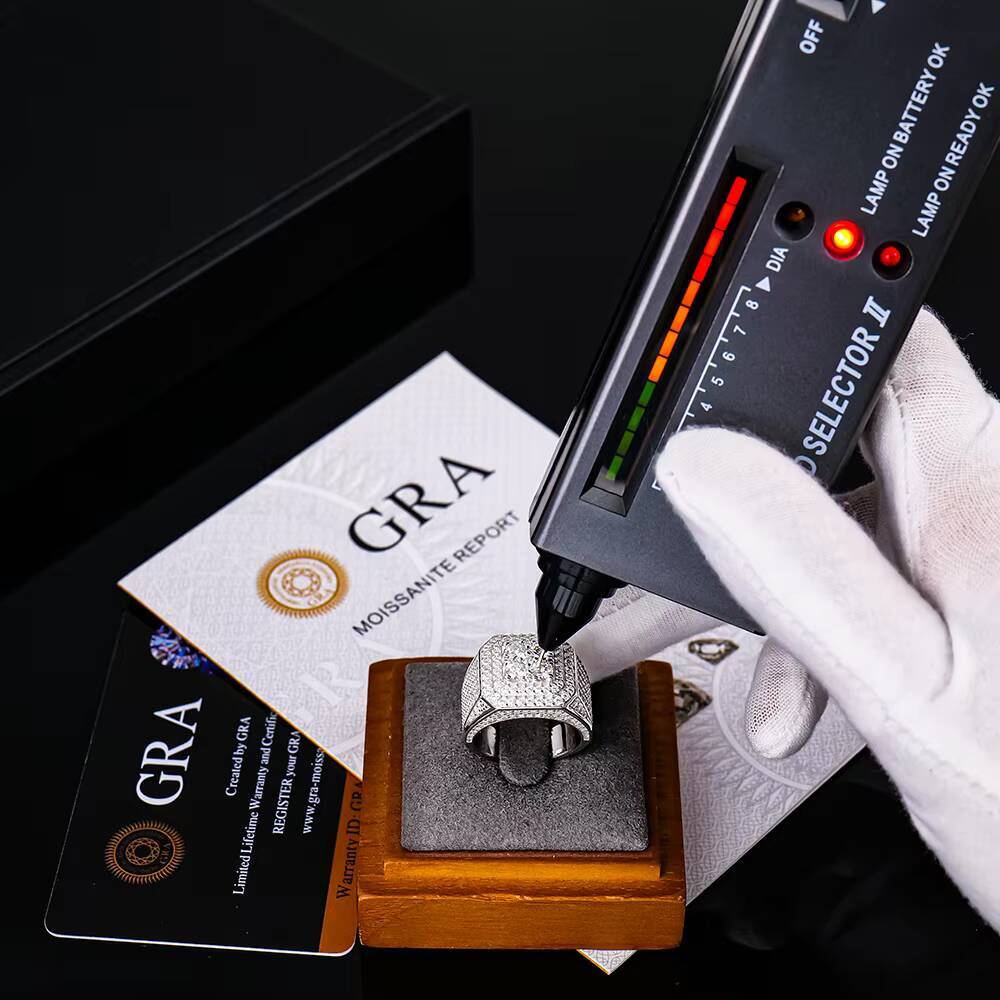 Hip Hop Ring 925 Silver Moissanite D VVS1 Party Ring Fashion Style Bling Mens Ring Pass Diamond Test GRA