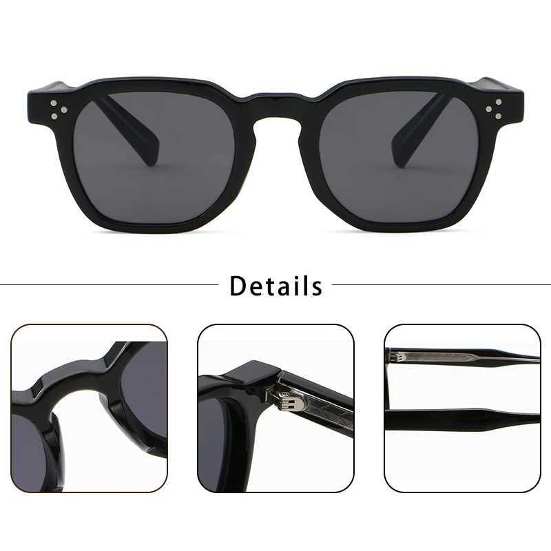 New Retro Punk Men Sunglasses Square Personalized Design Glasses Vintage Womens Fashion Car Driving Glasses in Trend Sun Shades Z250402