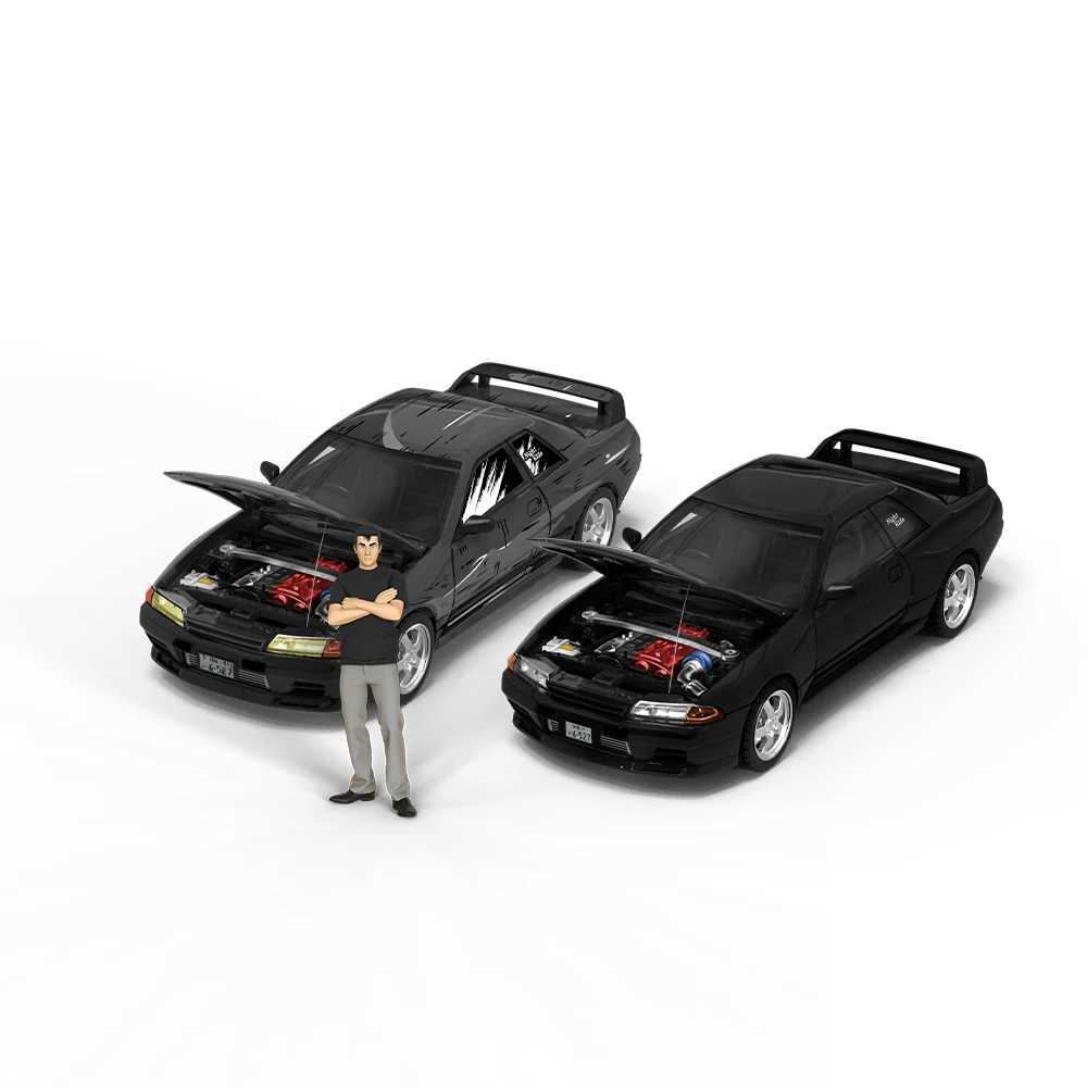 TimeMicro1 64 D GTR R32 sports car die-casting model car a simulated alloy car model for collection display and gift giving X250402