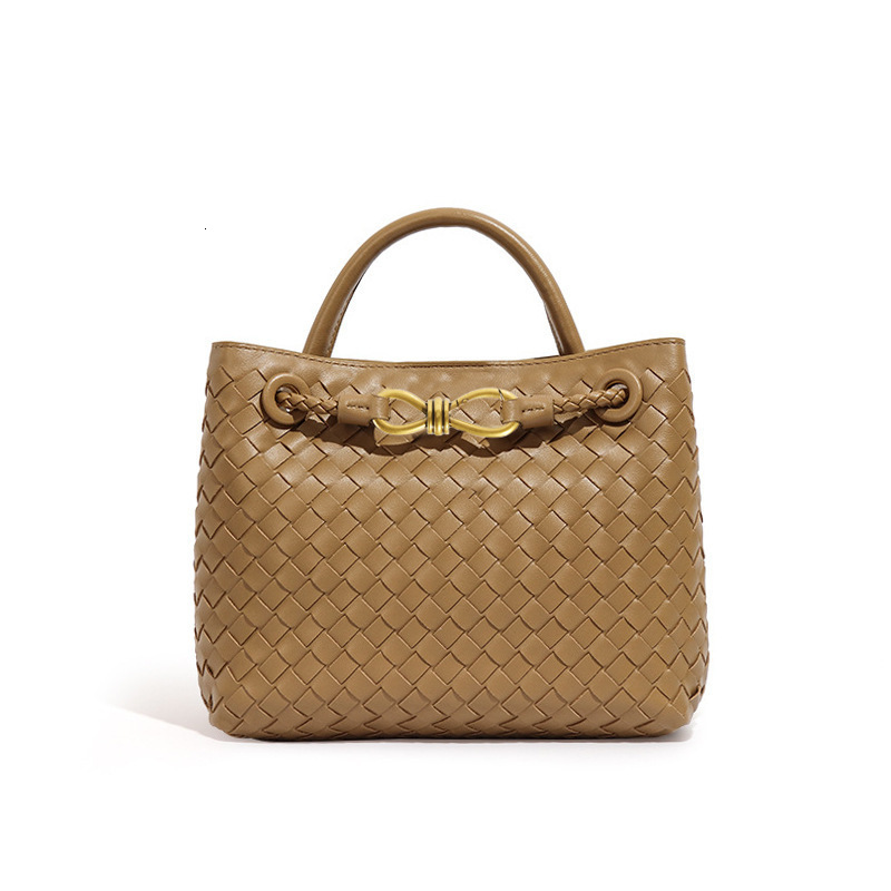 New fashionable women s bag with bow bag hand woven handbag trendy handheld shoulder width design European and American style designer bag