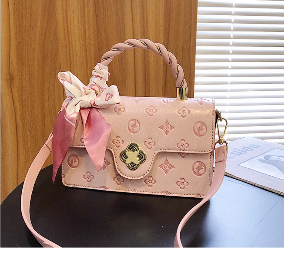 Free shipping 2025 new design Shoulder Bags womem flower square bag handbag pink women crossbody bag