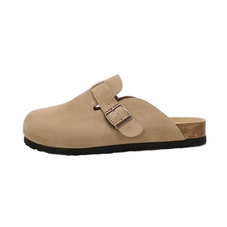 hot Free shipping designer slippers 2025 Autumn and winter new leather soft soled Boken shoes outdoor thick soled plus size 33-44