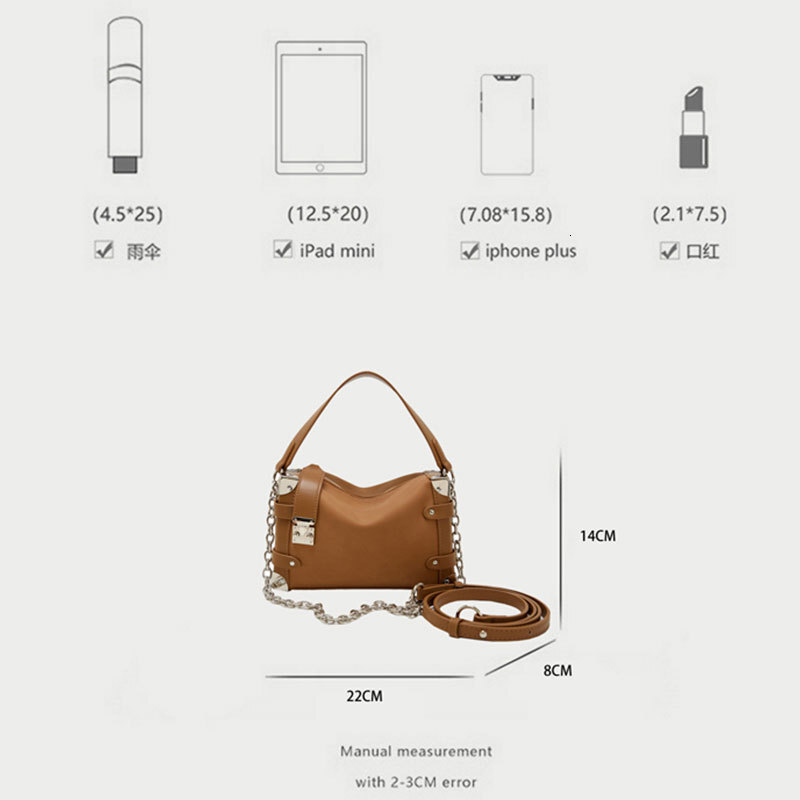 Crossbody Bag 2025 Autumn handbag Casual simple chain bag Fashion temperament high-grade sense punk bag women