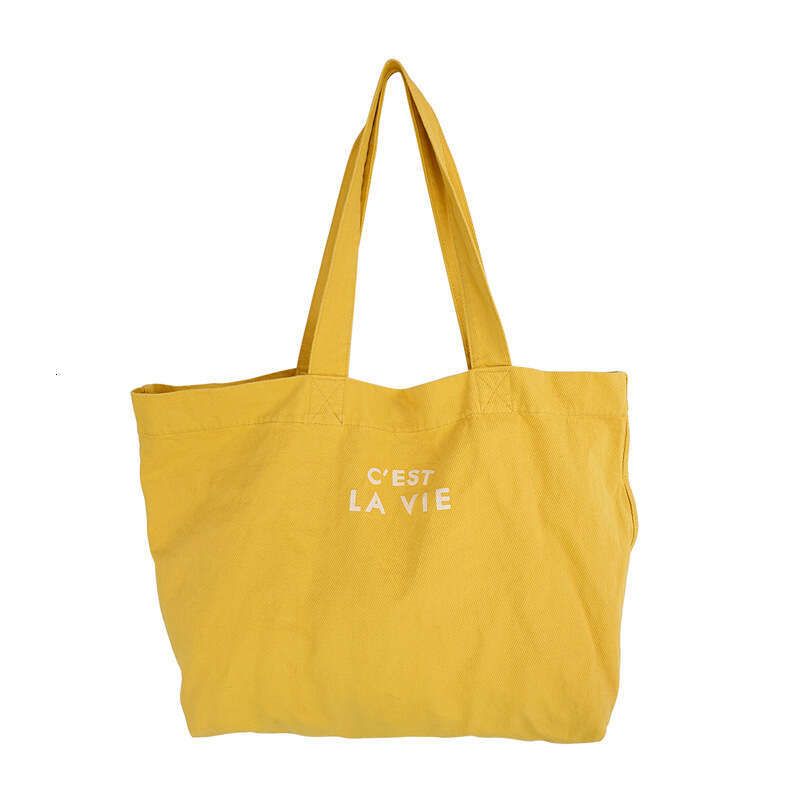 2025 NEW Literature Art College Series Lazy, Fashionable Cool English Printed Simple and Large Capacity Casual Women's Bag