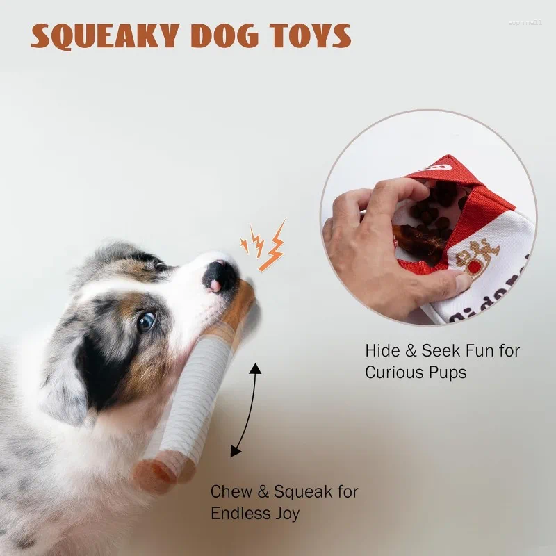 free shipping Update Funny Interactive Plush Dog Toys Creative Giggles Chewing Toy Cigaret Box Pet Gifts