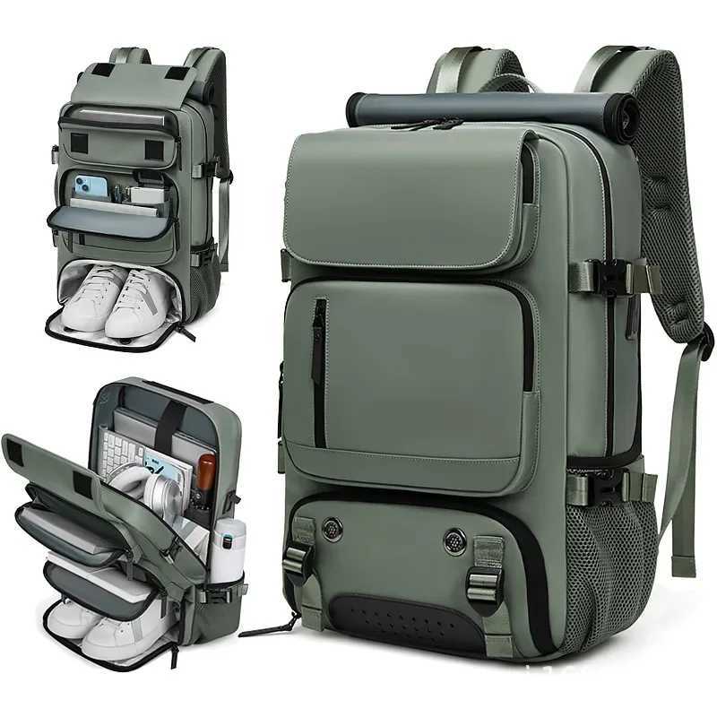 Sport Hiking Camping Bag Womans Travel backpack Waterproof 16 Inch Business Laptop Backpack with Shoe Bags Hidden USB ChargingC250401