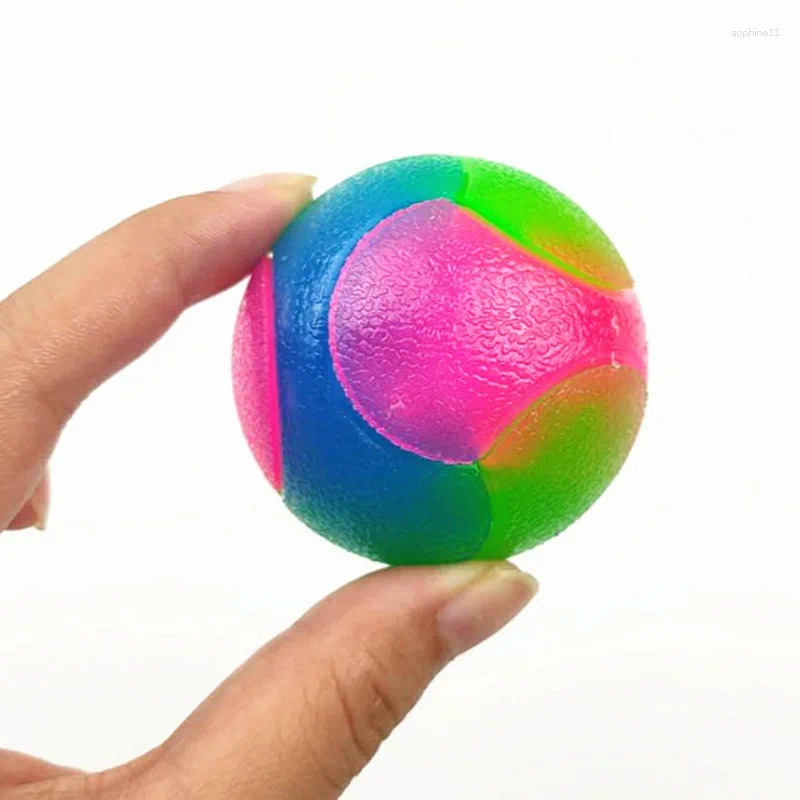 Update Glowing Ball Dog Toy LED Balls Flashing Elastic Molar Pet Color Light Interactive Toys For Puppy Cats