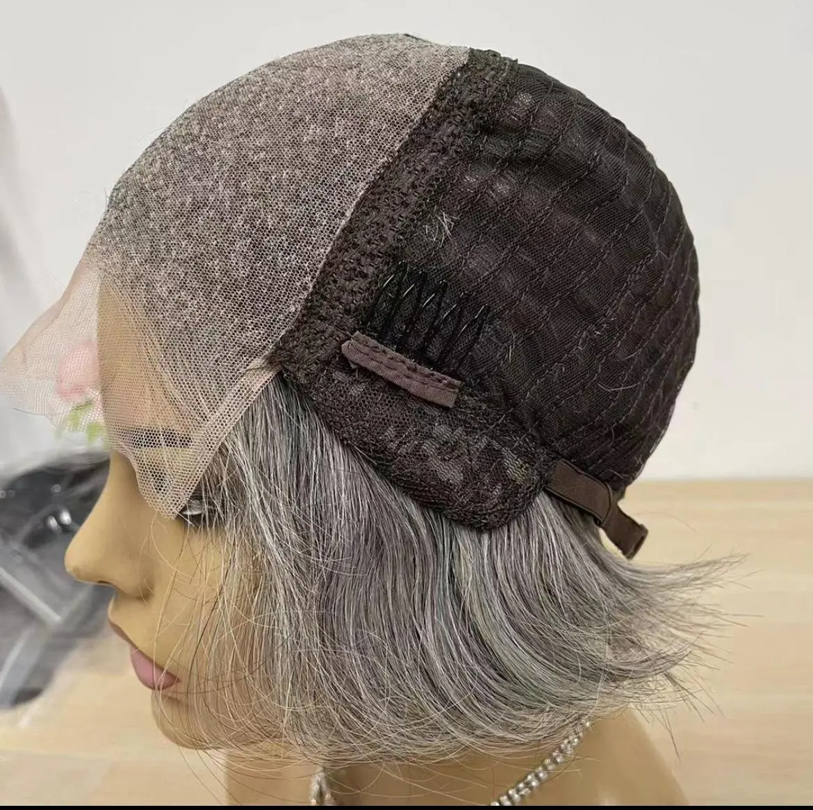 Salt & Pepper raw virgin gray Wig 5x5 Glueless HD Lace Closure Body Wave Bob Wig Silver Grey pepper salt Human Hair Wig for Black Women
