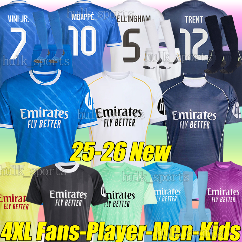 5XL 2025/26 MBAPPE Real Madridsoccer jerseys VINI JR. MASTANTUONO ARDA GULER E.MILITAO BELLINGHAM BRAHIM RODRYGO VALVERDE men kids kits socks sets football shirts