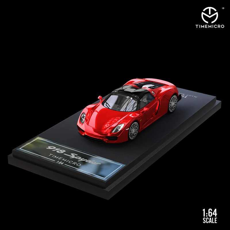 TimeMicro 1 64 T1+918 Blue/Red/Silver Paint Alloy Car Model Trailer Set for Collection Display and Gifts X250402
