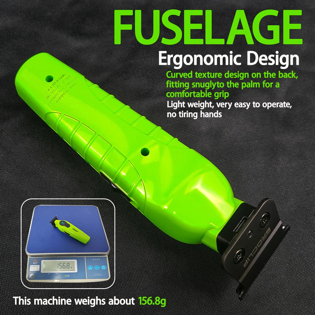 BRDCLIP FA1T Green Professional Hair Trimmer Barber Carving Gradient Finish Machine Electric Clipper with Charger Stand 251030