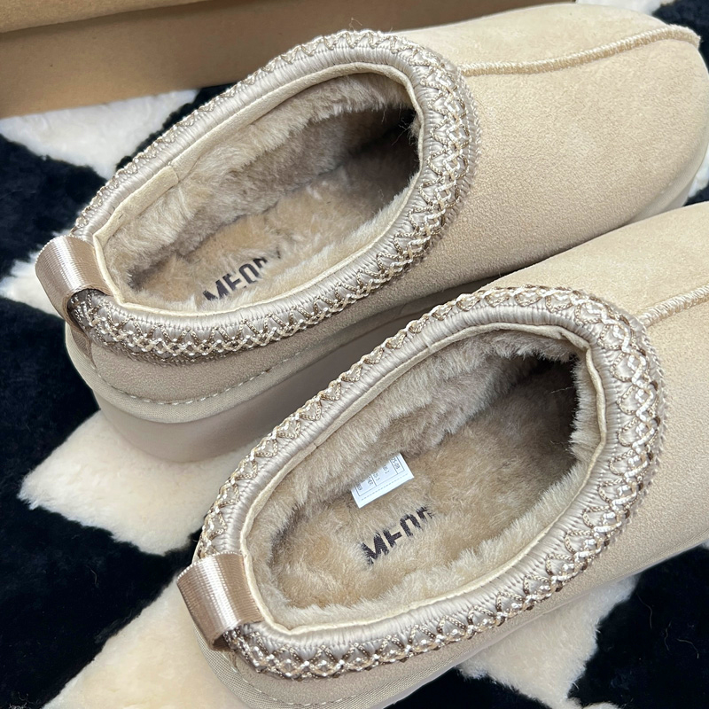 Slippers Designer Shoes Platform Slides Snow Boots Designer Womens Classics Ultra Mini Chestnut Wool Slides Fluffy Leather Women Slider Best Quality W