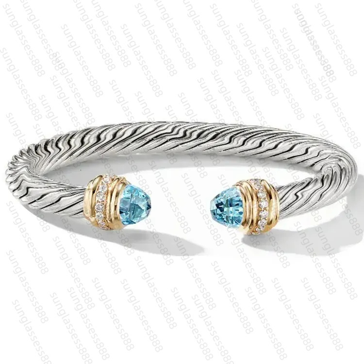 Davidly Designer Open Bracelet With Box Man Wire Bangles High Quality Jewelry For Women Cross Bangle Bracelet Christmas Gifts Davidlies
