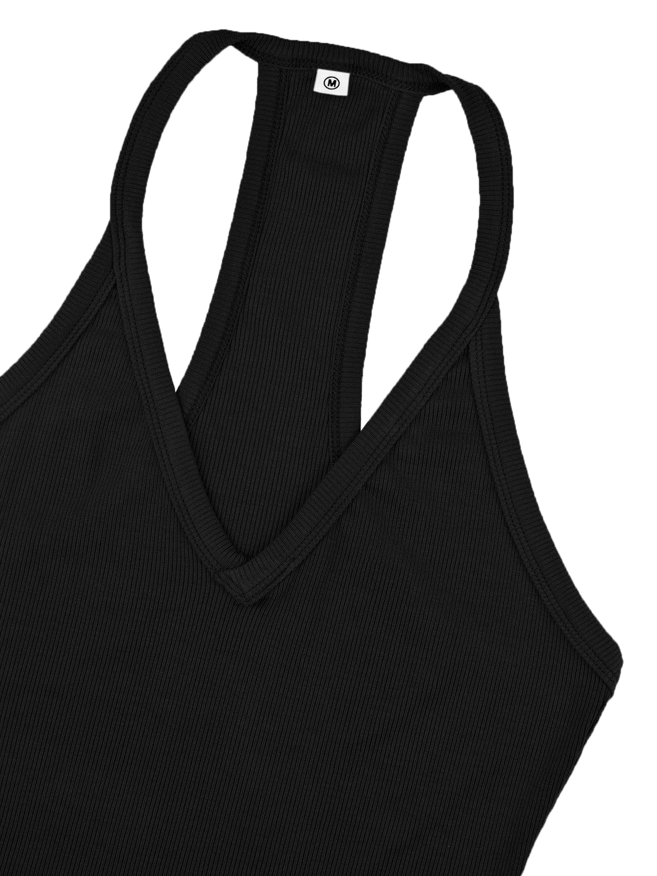 Workout Tops for Women Racerback Basic Tank Summer 2024 Camisole V Neck Slim Fit Ribbed Sleeveless