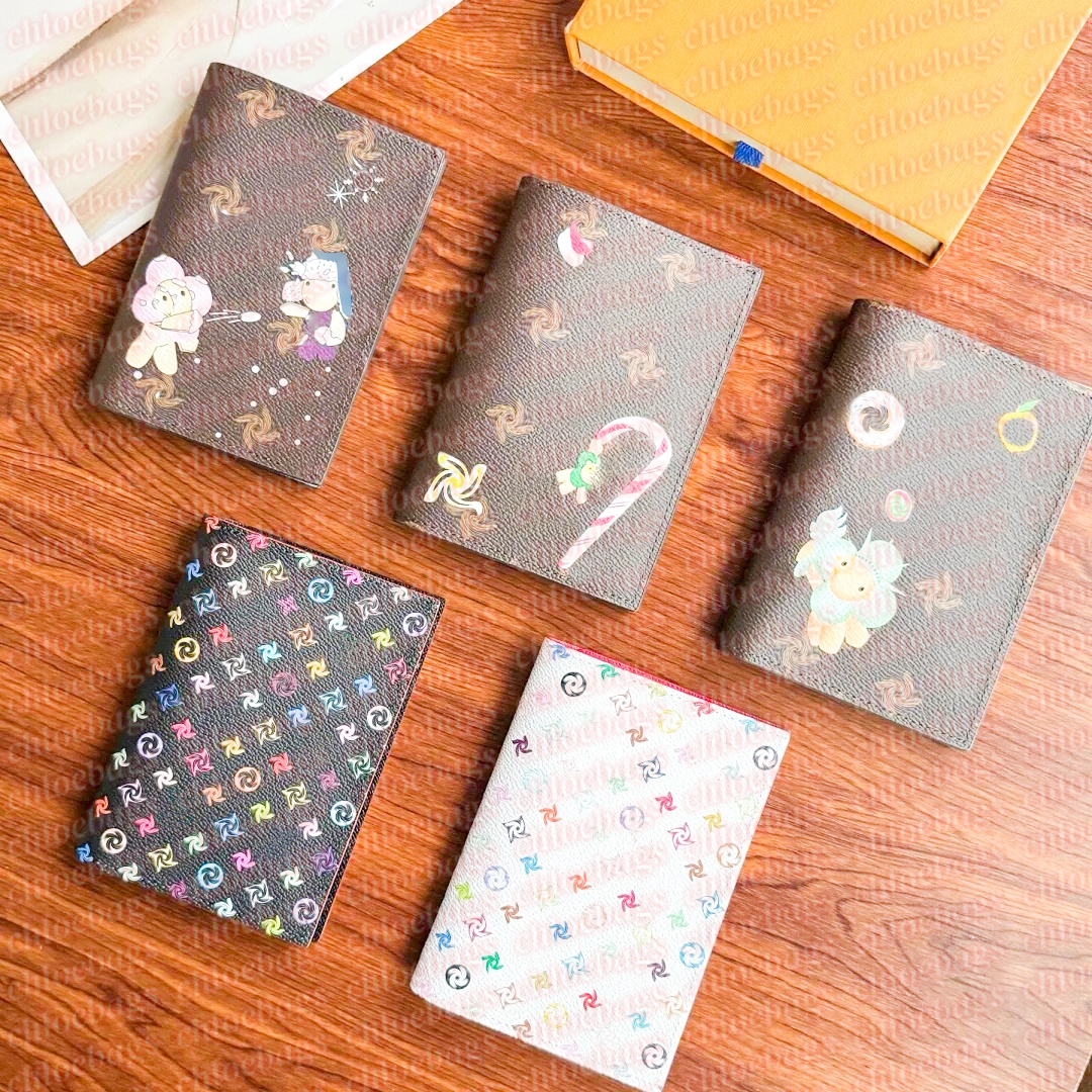 Womens Mens Wallet Takashi Murakami Card Holder Designer Purse Mirror quality Black White Colorful Leather Wallets Luxury id Cardholder Coin Pouch Passport Holder