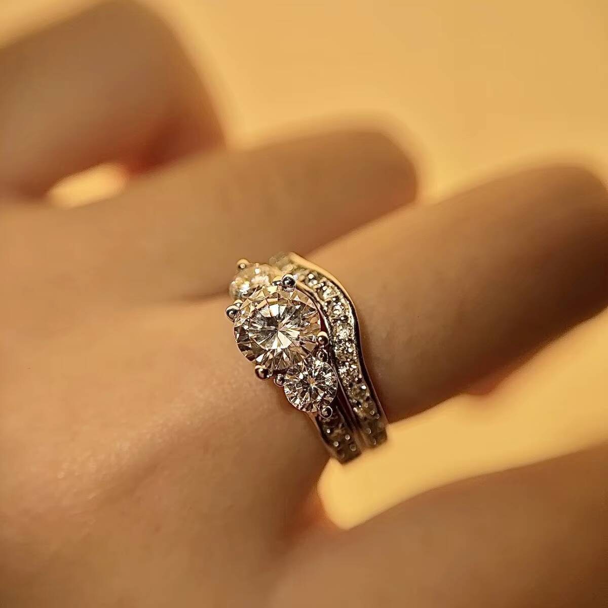 Original Design Custom Fine Jewelry Moissanite Diamond Rings Engagement Wedding Ring Factory Offers 10k 14k 18k Gold