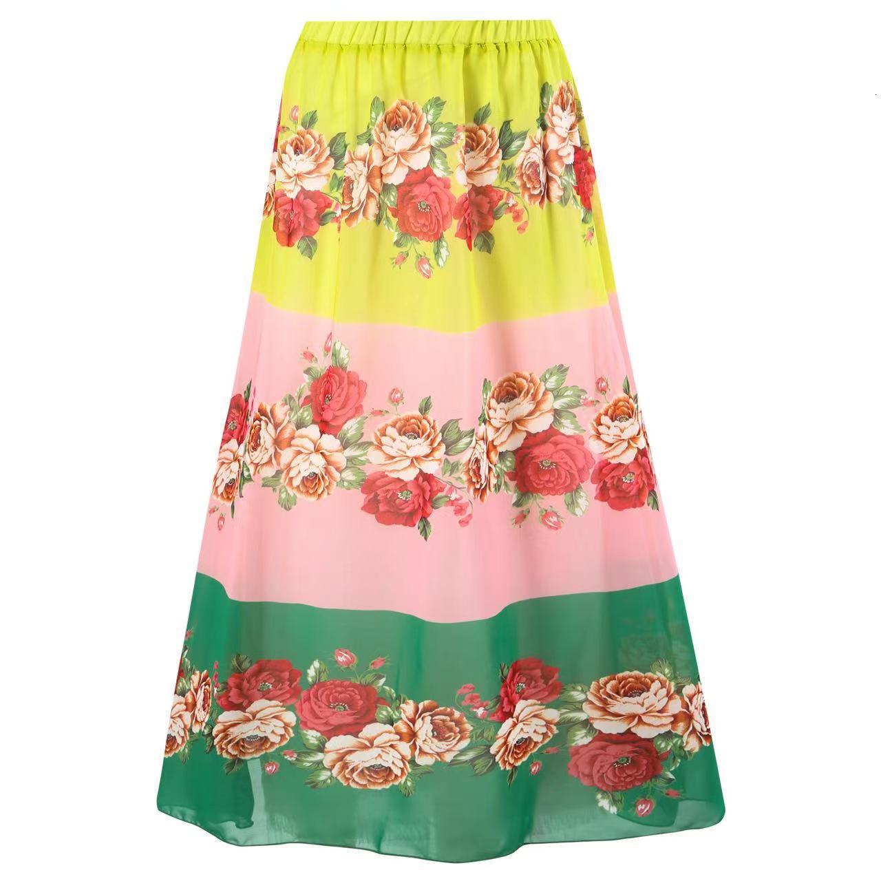 Bohemian style French fixed print fashion trend new jumpsuit wrapped skirt set swimsuit