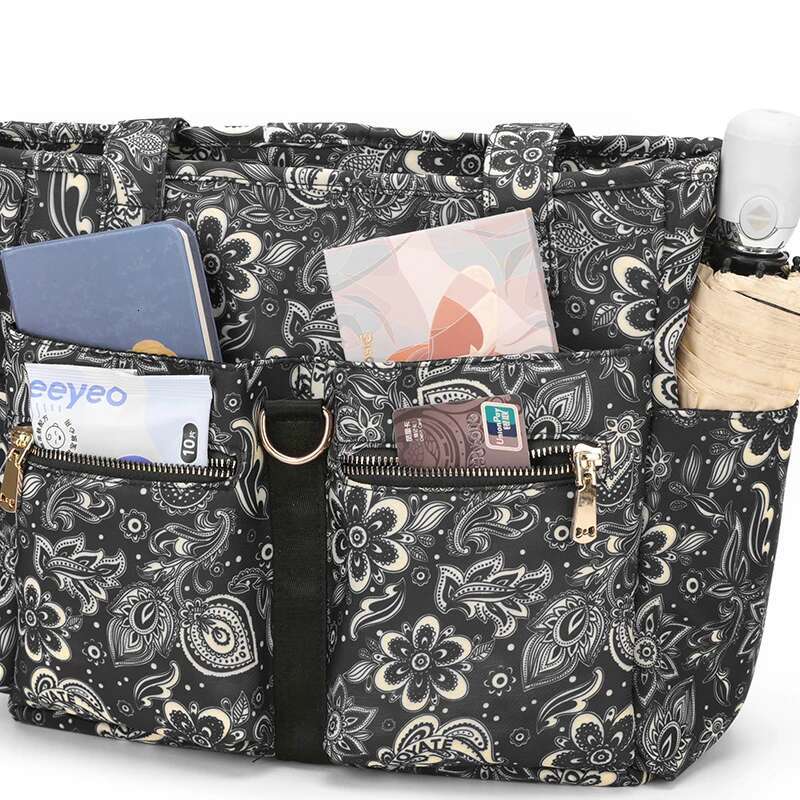 ral Pattern A4 Book Capacity Women Top-Handle High Quality Fabric Female Shoulder Bag Fashion Girls Casual Tote Handbag