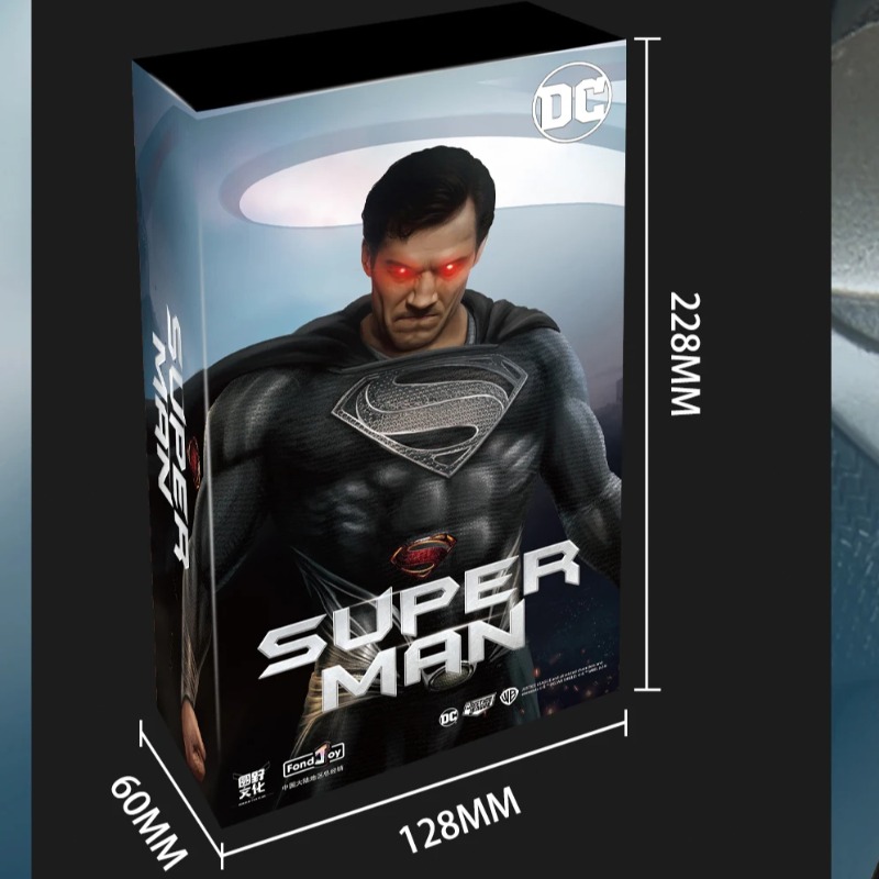 Fondjoy DC Comics Black Superman 1/9 Action Figure Wholesale - Justice League Collectible Model Kit with Movable Joints, Bulk Stock for Retailers