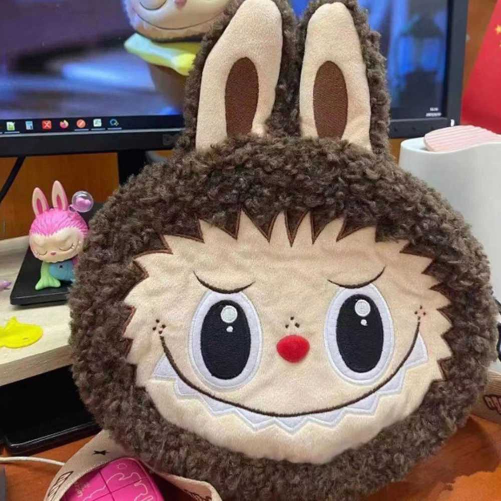 2024 Labubu Shoulder Bag Cute Cartoon Plush Doll Bag Doll Backpack New Student Cross Body Bag Monster Outdoor Travel Bag Toy X250402