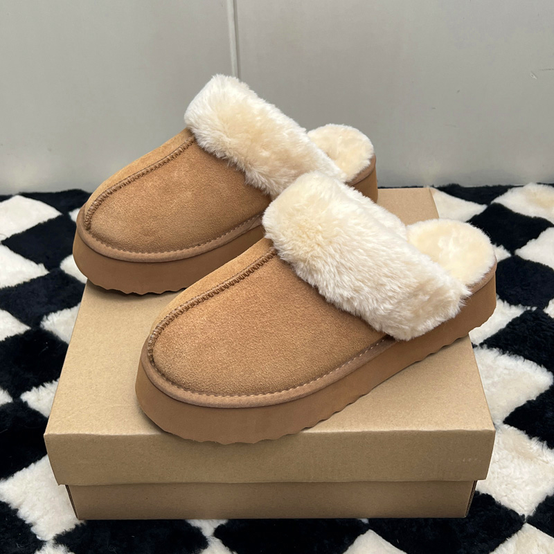 MEOD Slippers Designer Shoes Platform Slides Snow Boots Designer Womens Tazz Ultra Mini Chestnut Wool Slides Fluffy Leather Women Slider Best Quality 