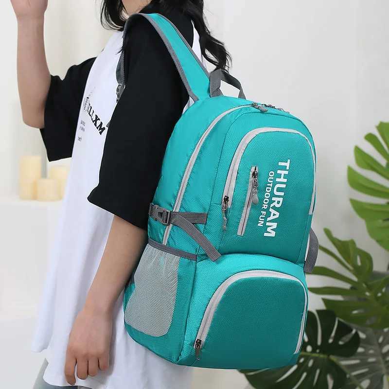 35L Waterproof Foldable Bag Camping Light Weight Bag Packable Hiking Sports Outdoor Travel Backpacks DaypacksC250407