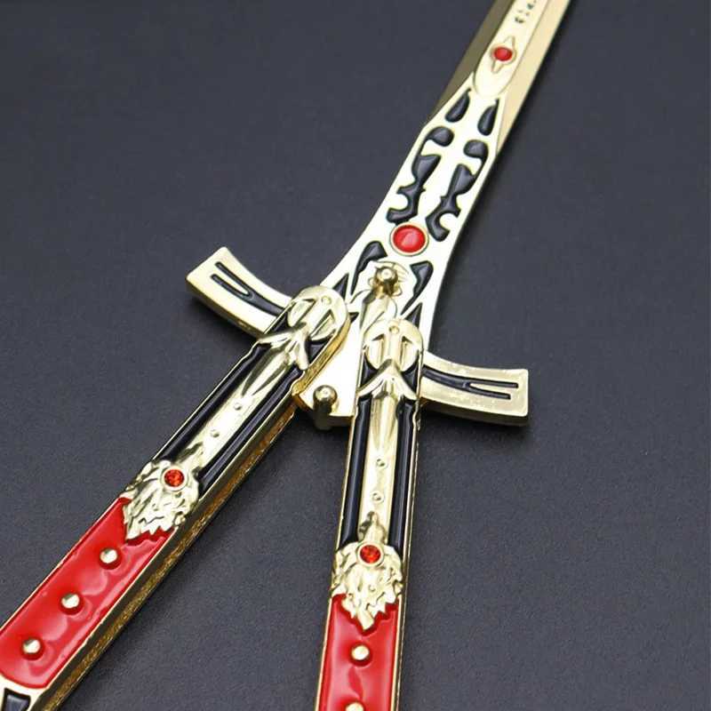 Folding butterfly knife uncut outdoor practice knife childrens model toy cartoon animation throwing knifeW250402