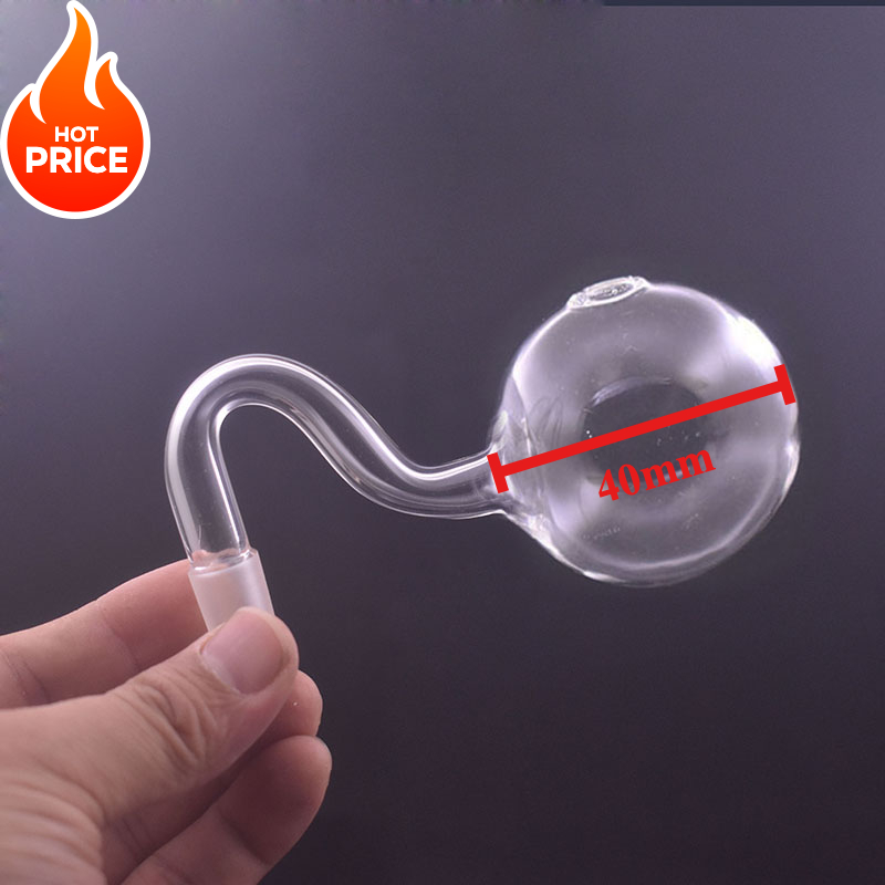 Wholesale HIGH Quality Clear 14mm male Glass oil burner bowl thick heady big 40mm smoking DownStem Banger Slide bowl for water dab rig bong hookah