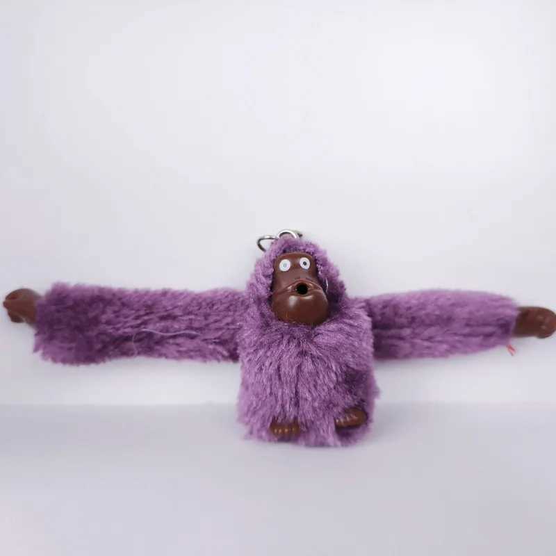 Plush monkey keychain fun gibbon car keychain gorilla backpack pendant long arm animal bag pendant keyring decoration gift W250402