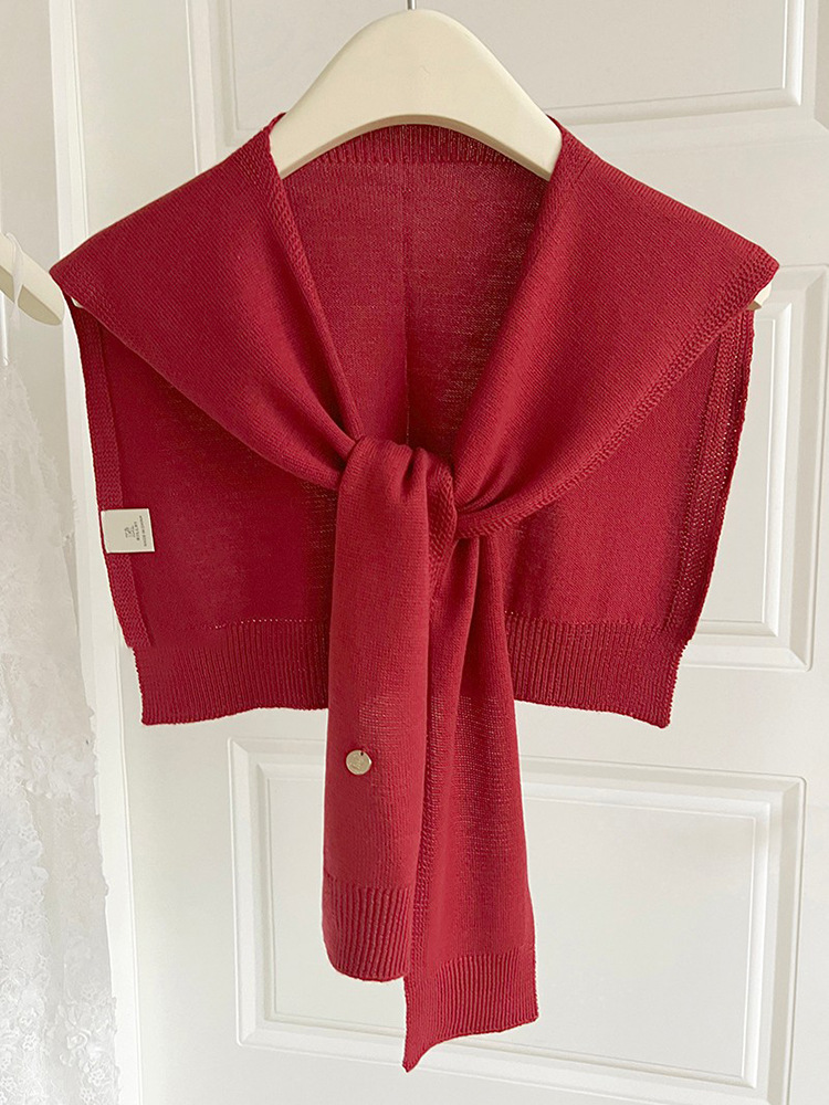 K287 2025 new knitted small shawl spring casual outerwear waistcoat trendy hot style net celebrity wool shawl wholesale