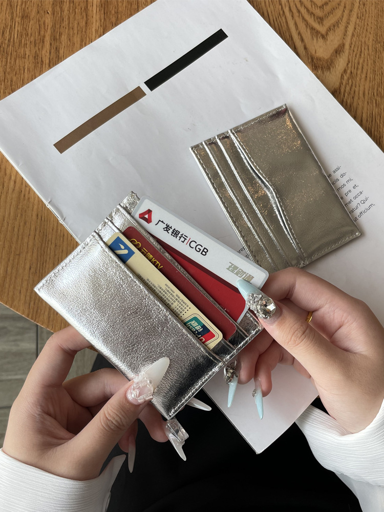 Women's Genuine Leather Slim Card Holder, Premium Compact ID & License Wallet, Mini Cute Card Case Purse