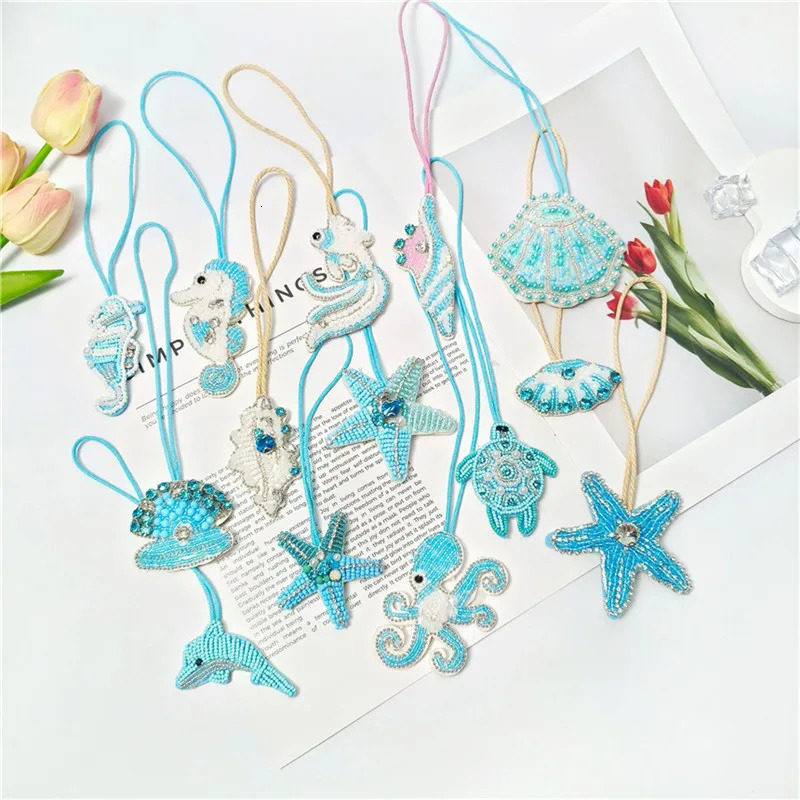 XMESSUN Handbeaded Beads Pendants for Womens BagFashion Pearl Diamond Keychain Charm Arabia Date Palm Tree Starfish A659 251030
