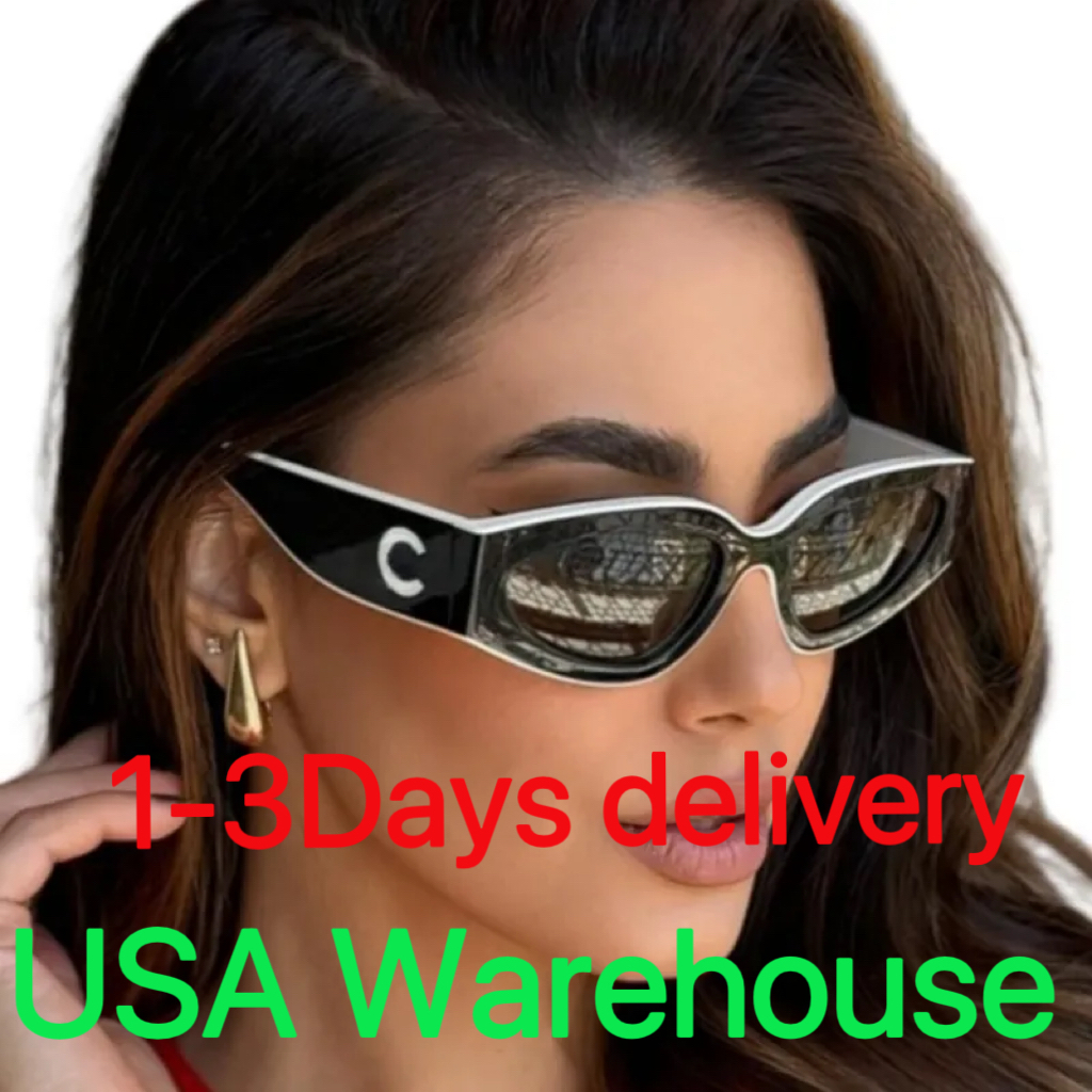 Designer Sunglasses for Women Men Beach Sun Glasses Trendy Square Metal Legs Letter Design Cat Eye Top Quality Eyeglasses Oval Luxury Monogram with Box C