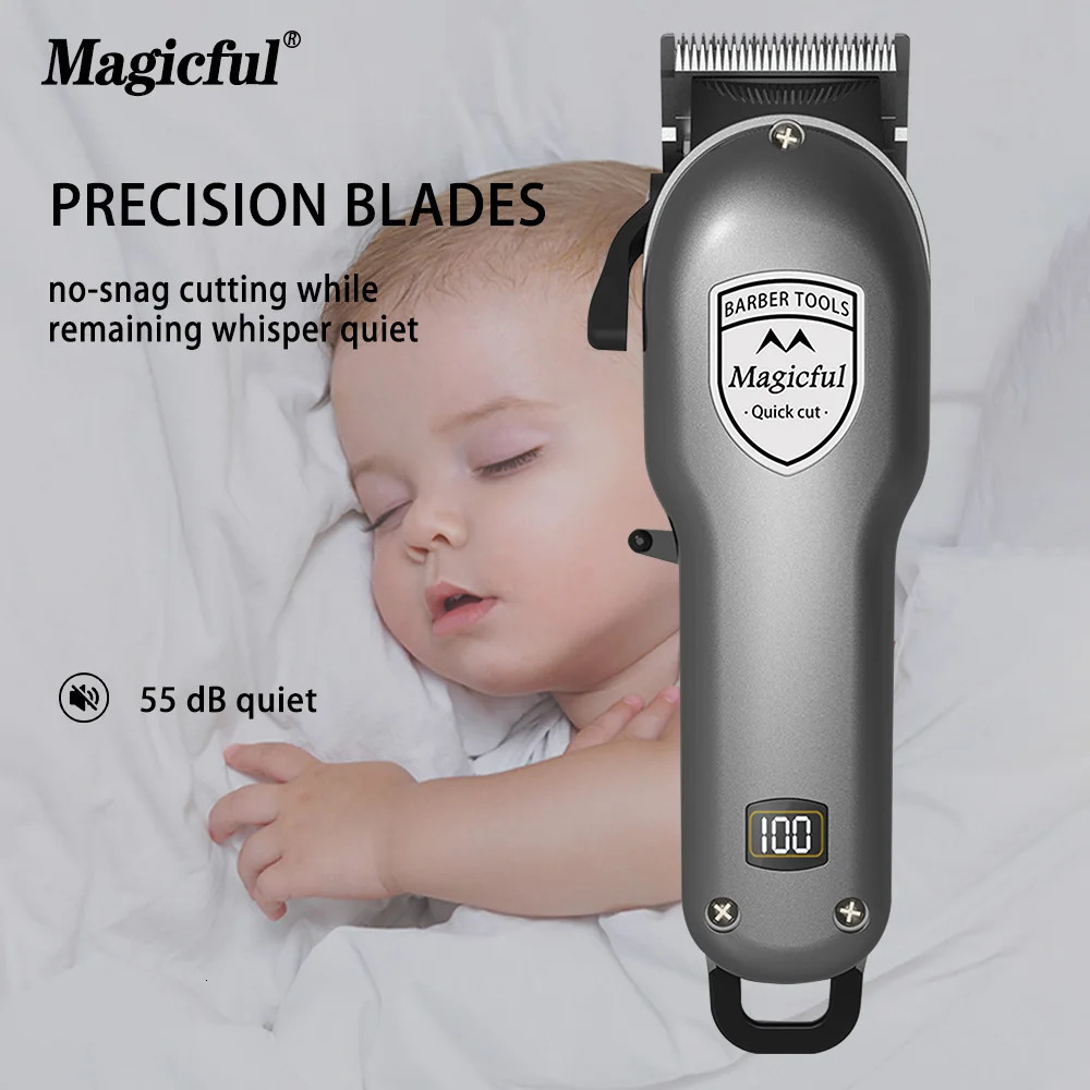 Magicful Hair Clipper Hair Trimmer For Men Rechargeable Liion Battery Shaving Adjustable Electric Professional Hair Clipper 251030