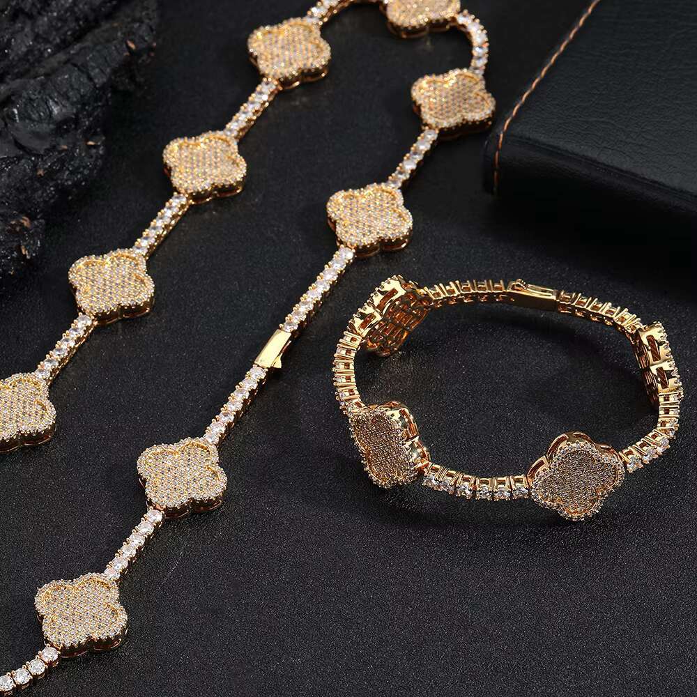 18K Gold Plated 3.5MM Tennis Chain Necklace High Quality Hip Hop Jewelry Shiny moissanite Diamond Iced Out Chain for Men Women