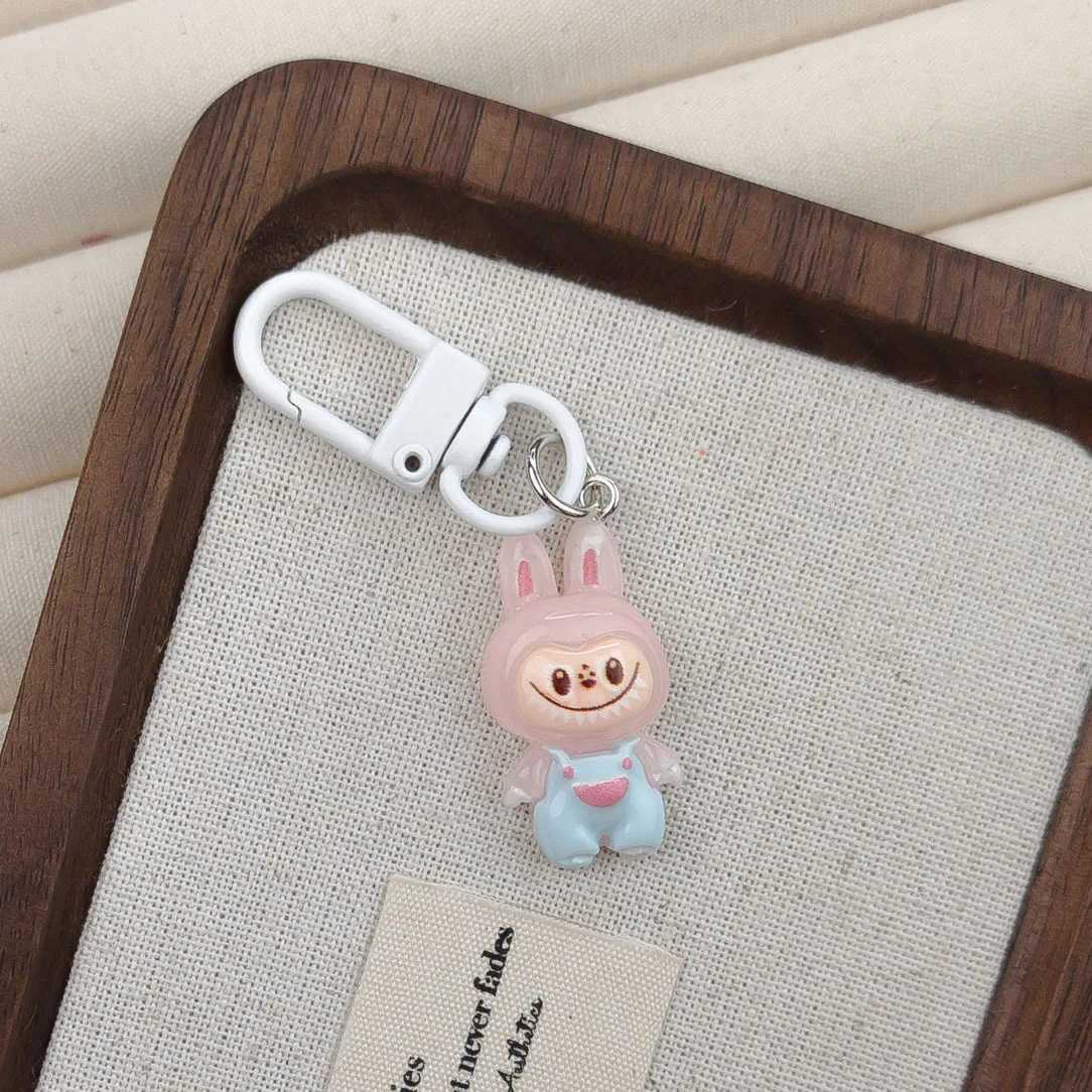 3 pieces of creative cute jelly set Labubu womens keychain pendant car keychain jewelry gift decoration accessories W250402