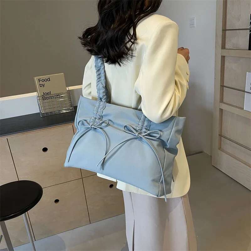 Hot Selg Fashion Nylon Pleated Crossbody 2025 New Casual Trend Versatile Large Capacity Tote Women's Shoulder Bag