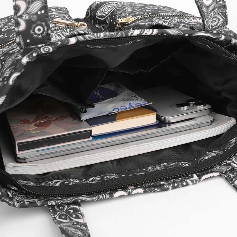 ral Pattern A4 Book Capacity Women Top-Handle High Quality Fabric Female Shoulder Bag Fashion Girls Casual Tote Handbag