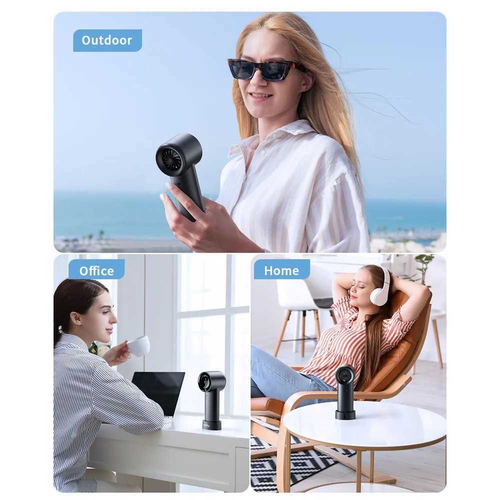 ColdSky portable handheld fan 6000mAh battery powered cooling fan 5-speed adjustable small desktop fan suitable for outdoor travel and home useXJ25040