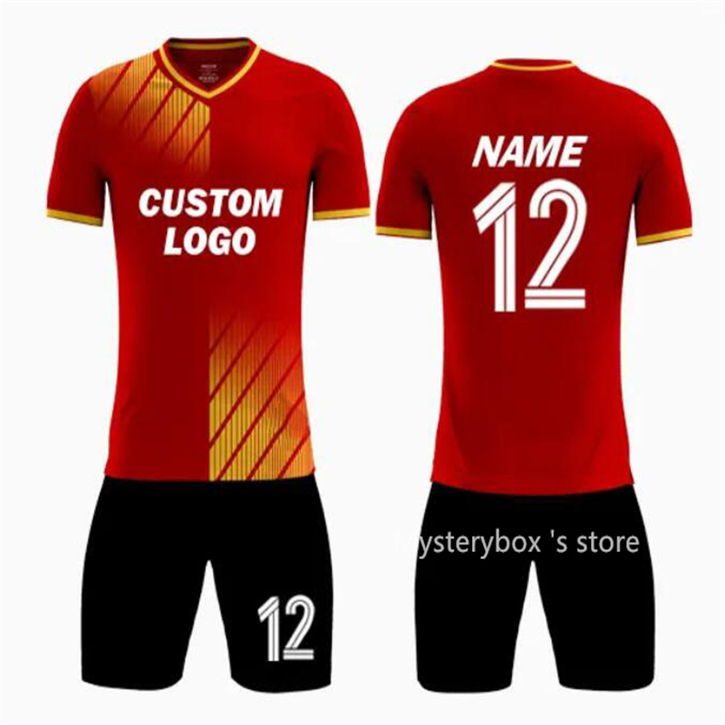 2025 Custom Print Quick Dry Boys Kids Football Jerseys Short Sleeve Men Soccer Uniforms Sports Suit Futsal Training Sportswear dhgate Mysterybox '
