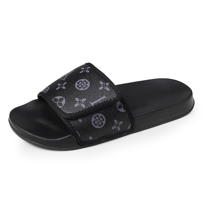 Free shipping 2025 summer new slippers men outdoor beach personality trend slippers home casual non-slip soft bottom sandals large size 45 super ootd