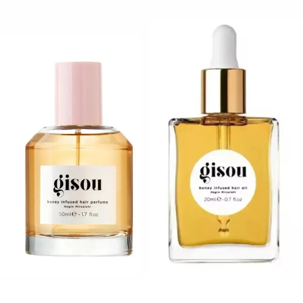 Gisou new limited gloss lip gloss/moisturizing hair cream/hair care perfume/hair care essential oil/4-piece set