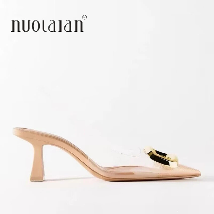 y Womens High Heels PVC Fashion Sandals Summer Transparent Shoes Pump Strap Plus Size 42 250402BJ