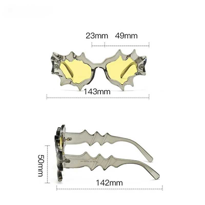 New Y2K Punk Cat Eye Sunglasses Women Men Brand Retro Irregularity Goggle Sun Glasses For Ladies Steampunk Eyewear Shades