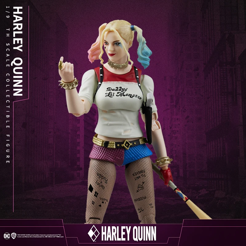 Fondjoy DC Comics Harley Quinn 1/9 Action Figure Wholesale - Collectible Model Kit with Movable Joints, Suicide Squad Bulk Stock for Retailers